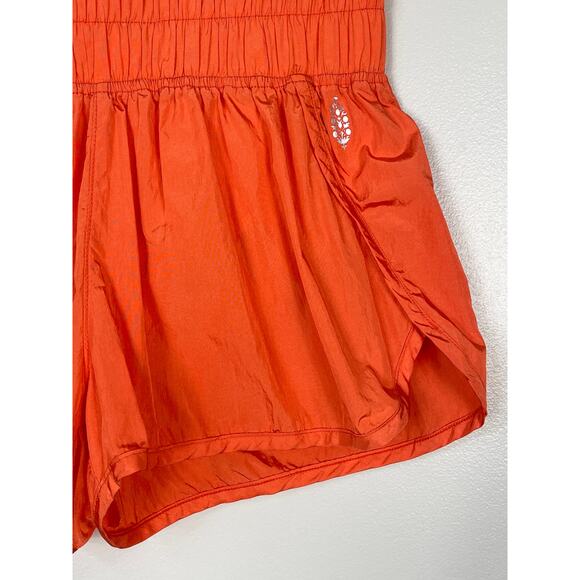 Free People Movement Way Home Shorts Orange Small Lined Workout Gym Running - Picture 5 of 11